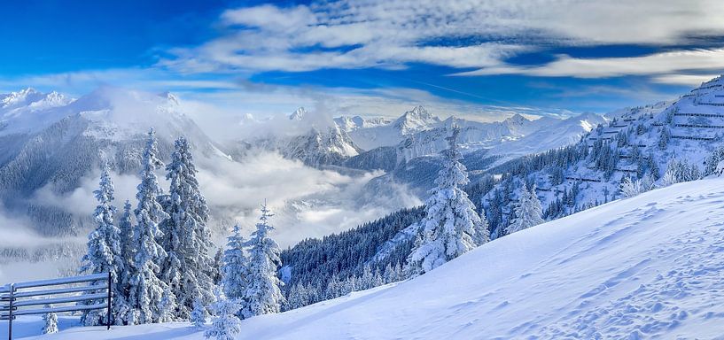 Winterlandschap in Montafon van Dirk Rüter