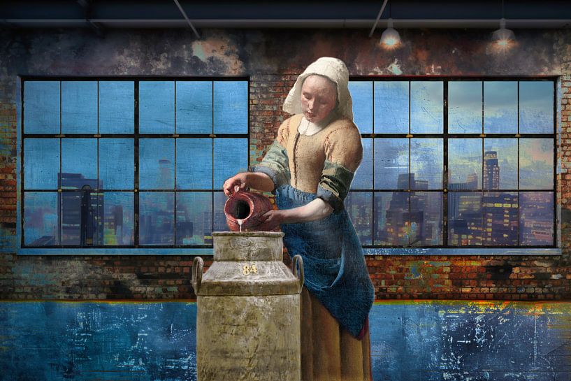 Milkmaid 2.0 Milk &amp; Magic among Skyscrapers by Saranda Foto Art