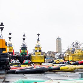 Brandaris zusammen mit dem Betonning auf Terschelling von Lydia