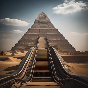 Pyramid escalator by Gert-Jan Siesling