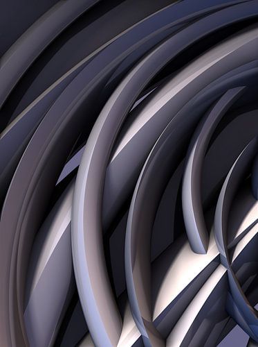 3D render illustration of semicircles