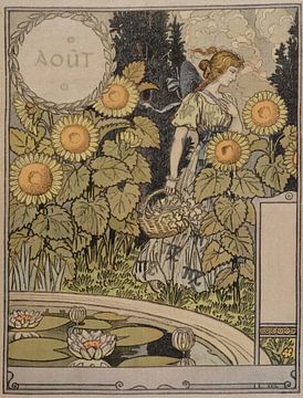 August (1896-1898) door Eugène Grasset van Peter Balan