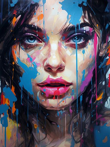 Modernes abstraktes Porträt