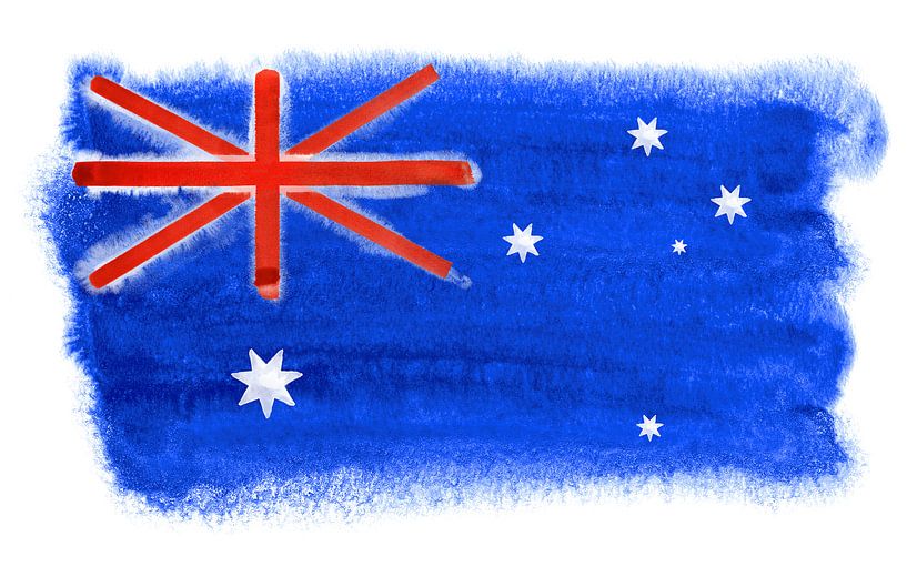 Symbolische nationale vlag van Australië van Achim Prill