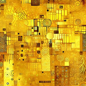 Een abstract patroon in de stijl van Gustav Klimt van Whale & Sons.