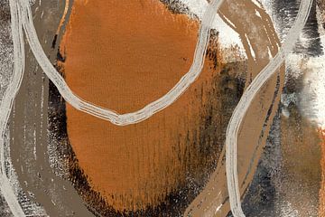 Japandi. Wabi-Sabi landschap met penseelstreken van Dina Dankers