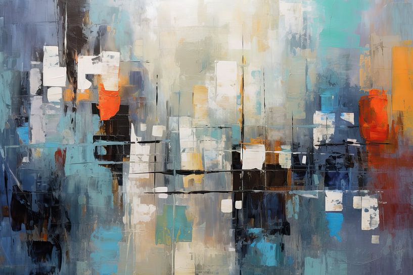 Abstracte Vormen No.531 van Blikvanger Schilderijen