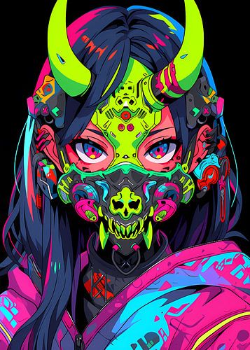 Cyberpunk Demon Girl