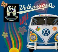 VW T1 Samba Flower Power