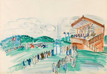 Raoul Dufy - De start in Saint-Cloud (circa 1931) van Peter Balan