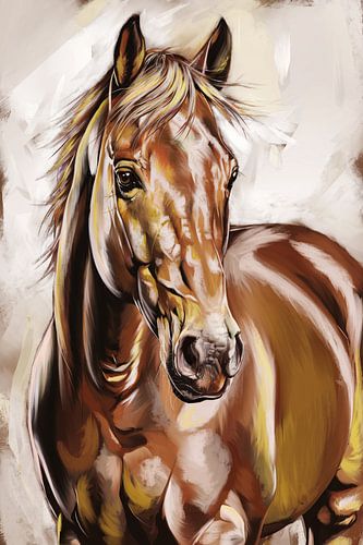 Prachtig paard in digitale stijl