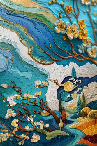 picturesque abstract seasons collage