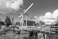Monickendam brug in Zwart / wit