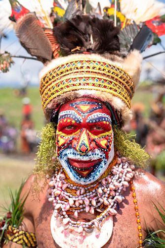 Een lokale stam in Papua New Guinea
