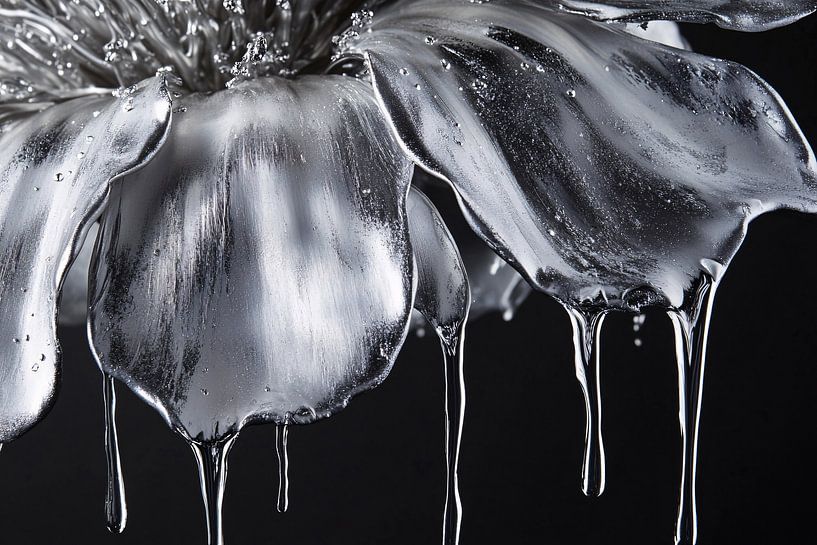 Metallic bloem met vloeibare druppels van Art & Soul Creations