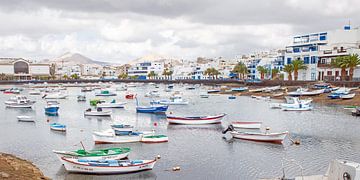 Vissersboten in de haven van Arrecife (Lanzarote) van t.ART