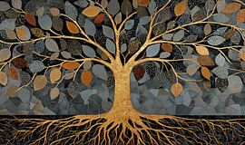 Goldener Baum der Sehnsucht von Wall Wonder