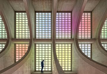 Architectuur kleuren frame ramen van Marcel van Balken