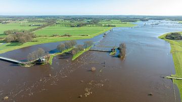 Inondations dues à la crue de la rivière Vecht au niveau du barrage de Vechterweerd sur Sjoerd van der Wal Photographie