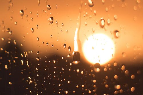 Sonne durch Regentropfen von Whispering Fields Hageland