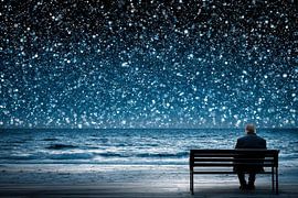 spiritual image by the sea under the stars by Egon Zitter