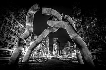 Sculpture "Berlin" with the Kaiser Wilhelm Memorial Church by ahafineartimages