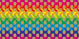 Regenboog breiwerk van Ramon Schellevis