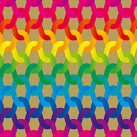 Regenboog breiwerk van Ramon Schellevis