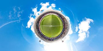 Stadion De Kuip Feijenoord 360 little earth, Spandoekenzee kleur