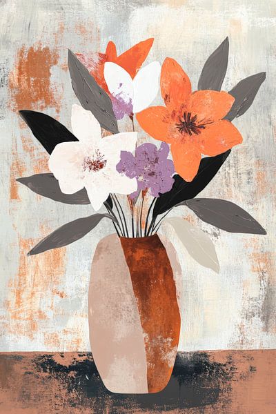 Bouquet in modern vase style by Poster Art Shop