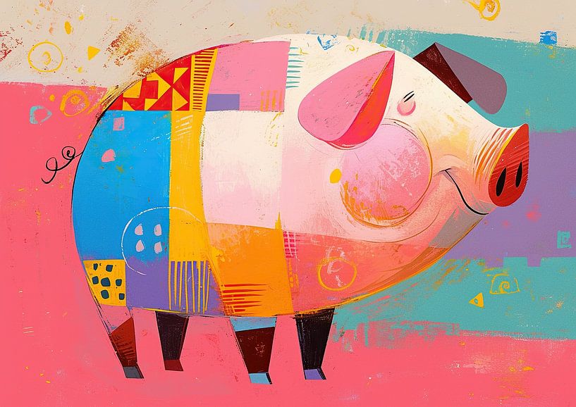 Pig Painting | Swine of Colors by ARTEO Paintings