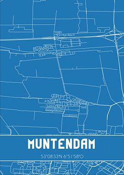 Blauwdruk | Landkaart | Muntendam (Groningen) van Rezona