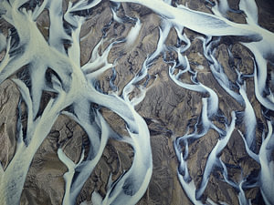 Rivierdelta Texturen van IJsland #17