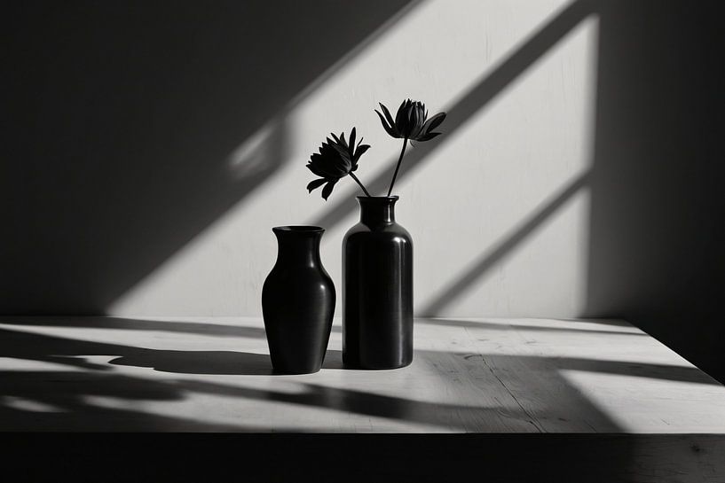 Scène de nature morte en noir et blanc par Art & Soul Creations