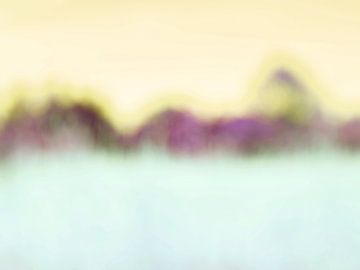 Moderne KUNST in geel - paars, abstracte kunstfotografie