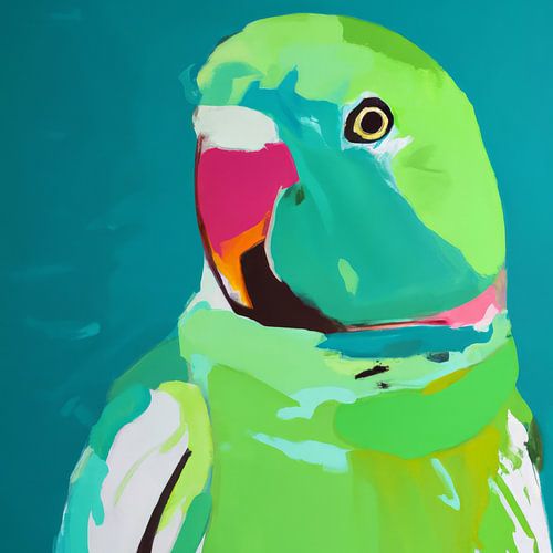 Großer Alexandersittich (Illustration)