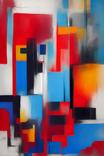 1. Abstract, digitaal schilderij