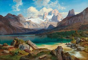 Albert Zimmermann, Gosaume See mit Blick auf das Dachsteinmassiv