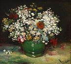 stilleven : vaas met zinnia's en andere bloemen - Van Gogh van lieve maréchal thumbnail