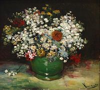 stilleven : vaas met zinnia's en andere bloemen - Van Gogh