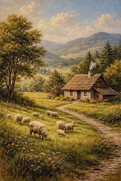 Shepherd's Cottage Meadow van Dodik Hariyono