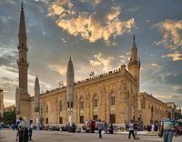 Al-Hussain Moskee Caïro, Egypte daglicht buitenaanzicht