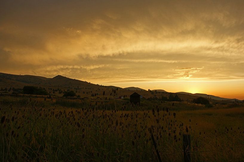 Sonnenuntergang im Wilden Westen von Jeroen van Deel