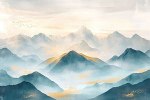 Abstrakte Berglandschaft