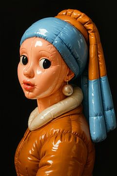 Meisje met de parel – opblaasbare knipoog naar Vermeer van But First Framing