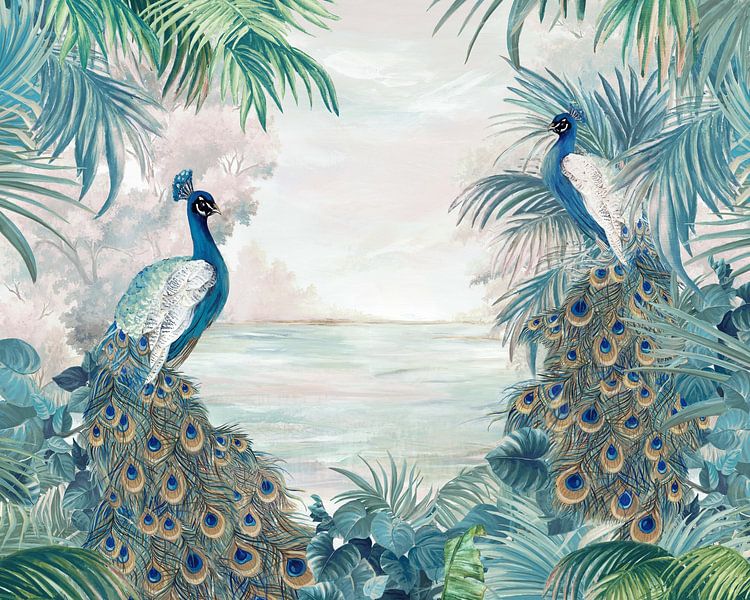 paons indiens, Eva Watts  par PI Creative Art