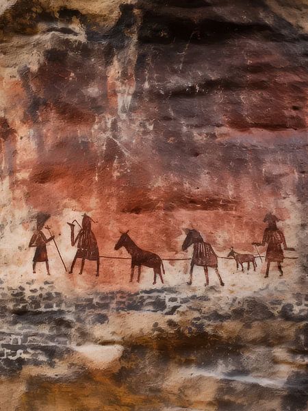 Art rupestre égyptien Style abstrait par TOAN TRAN