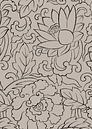 Japanse bloemen op beige van Mad Dog Art thumbnail