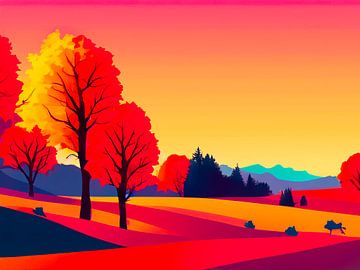 Herbst Bild mit Landschaft von Mustafa Kurnaz