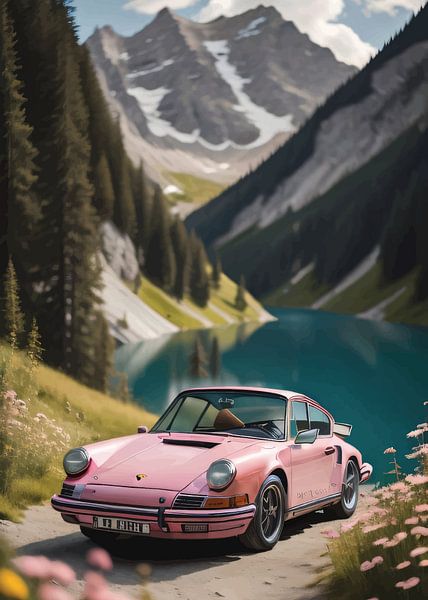 Porsche am See, Flucht in die Berge, heitere Gelassenheit von PublicArt77